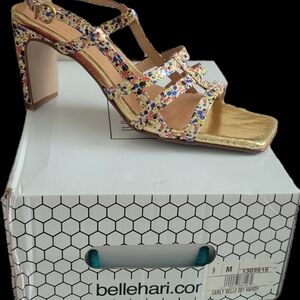 Multicolor Strappy Women's Heels